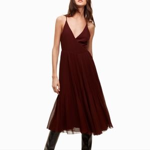 Beaune dress - Wilfred wrap dress - Burgundy color - Size M